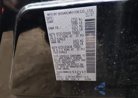 2018 Infiniti Qx60 from USA, damaged, VIN 5N1DL0MM4JC512152